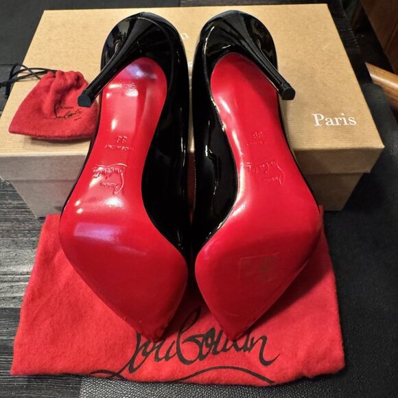 Christian Louboutin Pigalle Follies 100 Black Patent - Picture 6 of 12